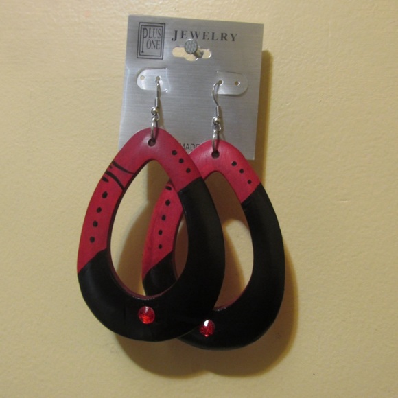 Jewelry - Hand painted teardrop earrings